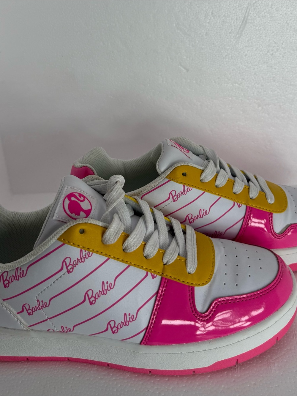 Barbie Logo Pink & Yellow Sneakers - Picture 3 of 13